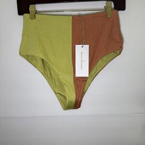 NWT Desert Dreamer Orange Green Bikini Bottom Swim Bottom Women's XL